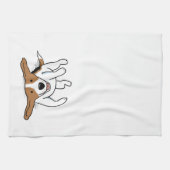 Happy Beagle Cartoon Dog Niedliche Haustiere Tiere Geschirrtuch (Horizontal)