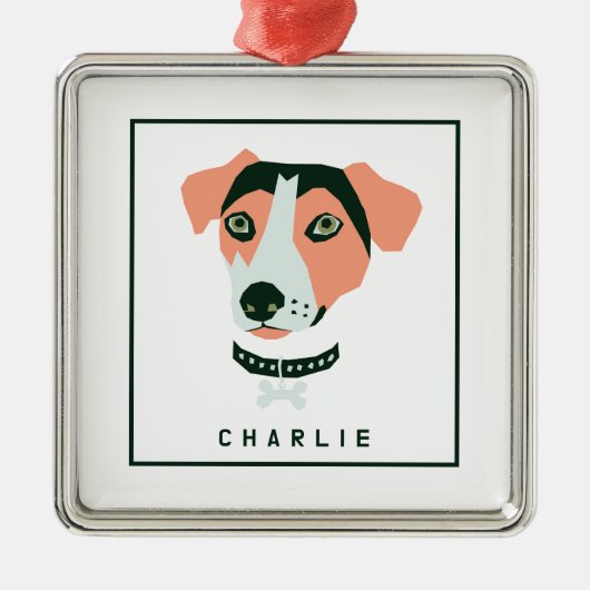 Happy Beagle Custom Ornament Aus Metall (Vorne)