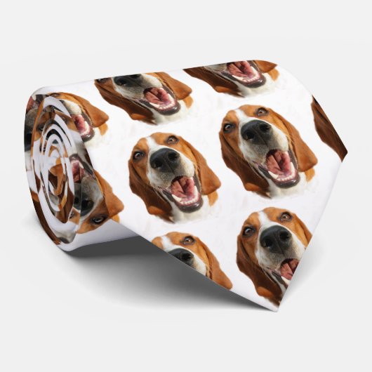 Happy Beagle Krawatte (Gerollt)