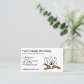 Happy Beagle | Niedlicher Cartoon Dog | Betreuung  Visitenkarte (Stehend Vorderseite)