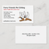 Happy Beagle | Niedlicher Cartoon Dog | Betreuung  Visitenkarte (Vorne/Hinten)