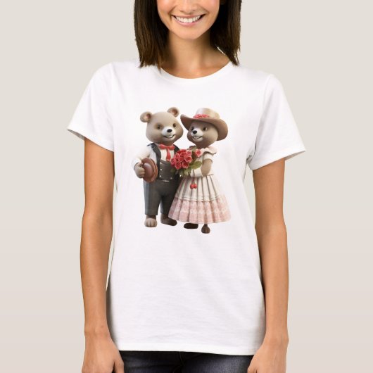 Happy Bear Couple T-Shirt (Vorderseite)