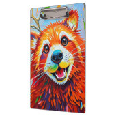 Happy Bear Expressive abstrakte Tierkunst Klemmbrett (Links)