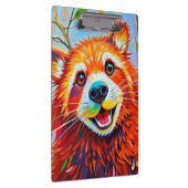 Happy Bear Expressive abstrakte Tierkunst Klemmbrett (Rechts)