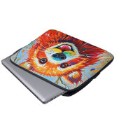 Happy Bear Expressive abstrakte Tierkunst Laptopschutzhülle (Vorne Knopf)