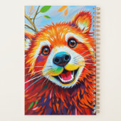 Happy Bear Expressive abstrakte Tierkunst Planer (Rückseite)