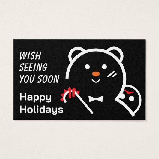 Happy Bear Hey Holiday Grüße (Vorderseite)