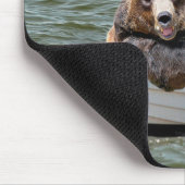 Happy Bear in Dinghy Mousepad (Ecke)