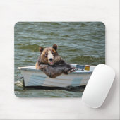 Happy Bear in Dinghy Mousepad (Mit Mouse)