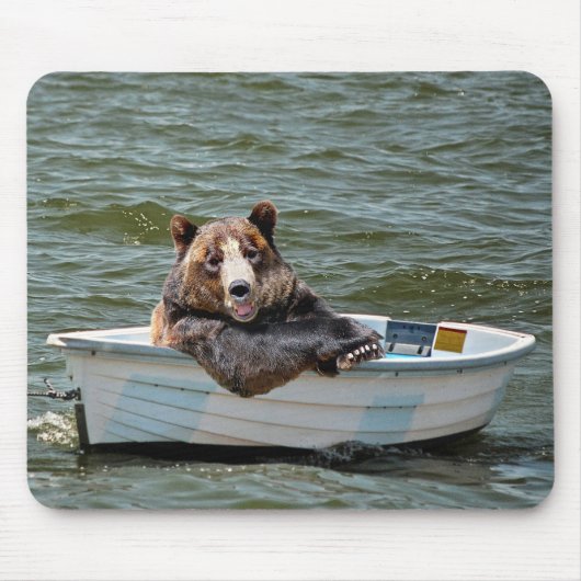 Happy Bear in Dinghy Mousepad (Vorne)
