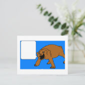 Happy Bear Postcard Postkarte (Stehend Vorderseite)