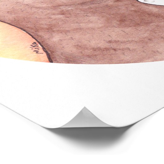 Happy Bear & Rabbit Poster Bär und Bunny Square (Ecke)