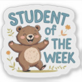 Happy Bear "Student of the Week" Reward Sticker (Vorderseite)