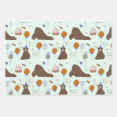 Happy Bear-thday Woodland Bär Geburtstag Geschenkpapier Set (Vorderseite)