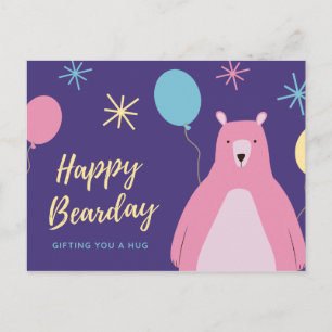 Happy Bearday - Funny Postkarte