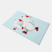Happy Bears Christmas Doormat Fußmatte (Schrägansicht)