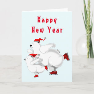 Happy Bears Happy New Year Card Karte