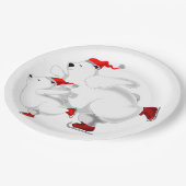 Happy Bears Paper Tellers Weihnachten Pappteller (Schrägansicht)