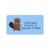 Happy Beaver Address Label Adressaufkleber (Vorne)