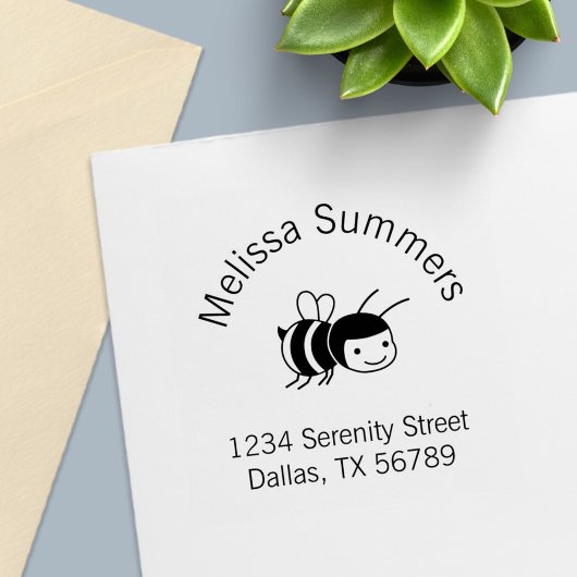 Happy Bee-Adresse Permastempel
