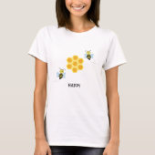 Happy Bee and Honeycomb T - Shirt (Vorderseite)