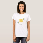 Happy Bee and Honeycomb T - Shirt (Vorne ganz)