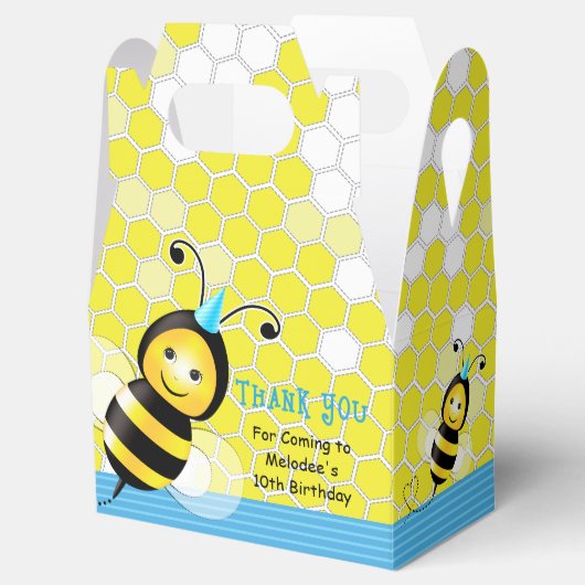 Happy Bee Birthday Gable Box Geschenkschachtel (Geöffnet)