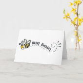Happy Bee Birthday! Karte (Gelbe Blume)
