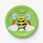 Happy Bee Birthday Paper Teller (benutzerdefinierb (Vorderseite)