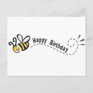 Happy Bee Birthday! Postkarte