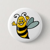 Happy Bee Button (Vorderseite)