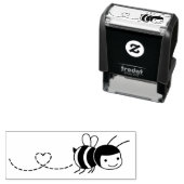 Happy Bee Buzzing Permastempel (Beispiel)