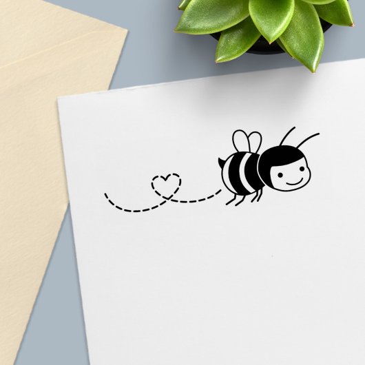 Happy Bee Buzzing Permastempel