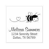 Happy Bee Buzzing rund um die Adresse Permastempel (Design)