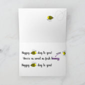 "Happy Bee Day" Bee Birthday Song Card Karte (Innenseite)