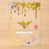 Happy Bee day Birthday Acryleinladungen (Vorderseite)