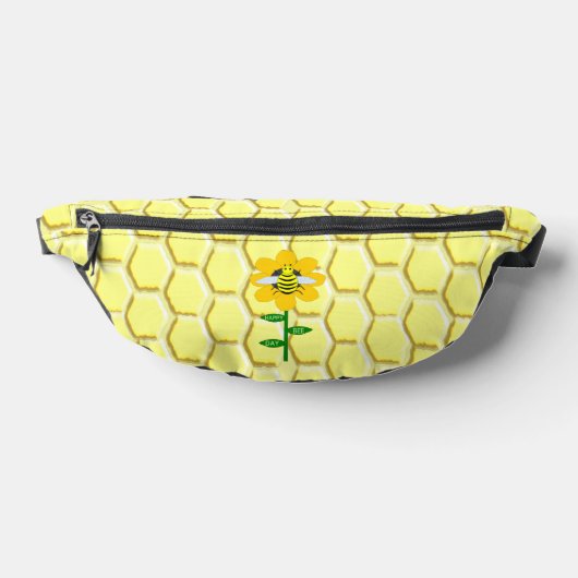 Happy Bee Day Birthday Bumblebee Bauchtasche (Ablage )