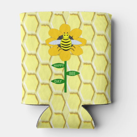 Happy Bee Day Birthday Bumblebee Dosenkühler (Rückseite)
