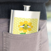Happy Bee Day Birthday Bumblebee Flachmann (Beispiel)
