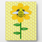 Happy Bee Day Birthday Bumblebee Fotoplatte (Vorderseite)