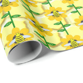 Happy Bee Day Birthday Bumblebee Geschenkpapier (Rolleneckpunkt)