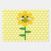 Happy Bee Day Birthday Bumblebee Geschenkpapier Set (Vorderseite)