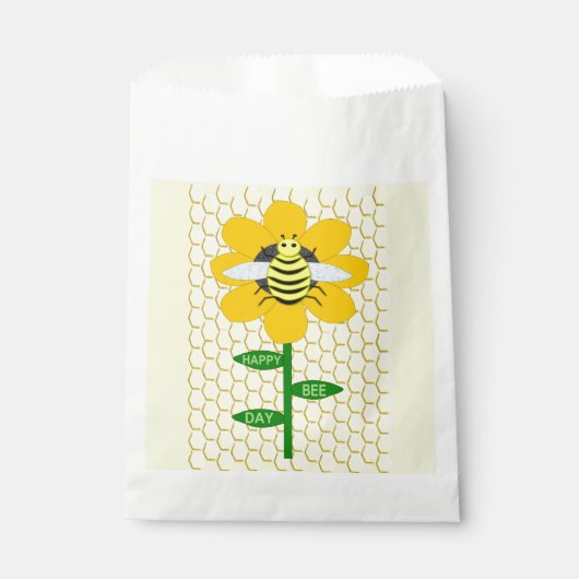 Happy Bee Day Birthday Bumblebee Geschenktütchen (Vorderseite)