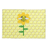 Happy Bee Day Birthday Bumblebee Kissenbezug (Rückseite)