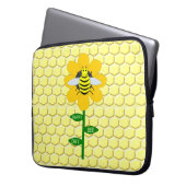 Happy Bee Day Birthday Bumblebee Laptopschutzhülle (Vorderseite Links)