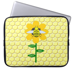 Happy Bee Day Birthday Bumblebee Laptopschutzhülle