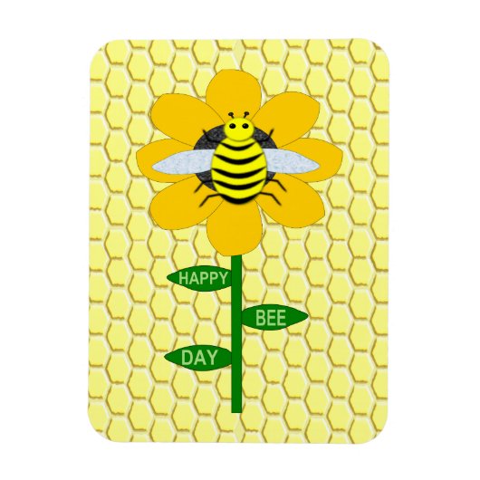 Happy Bee Day Birthday Bumblebee Magnet (Vertikal)