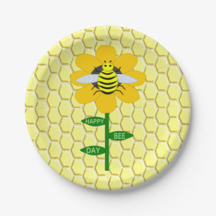 Happy Bee Day Birthday Bumblebee Pappteller