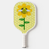 Happy Bee Day Birthday Bumblebee Pickleball Schläger (Rückseite)