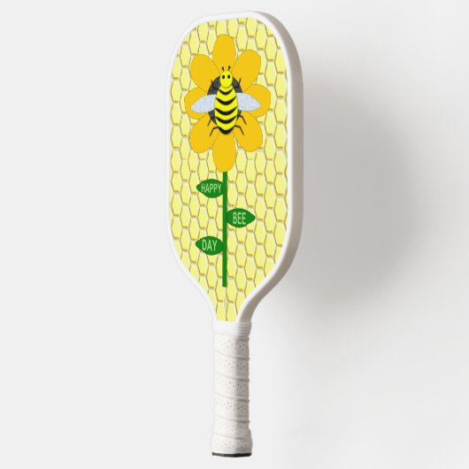 Happy Bee Day Birthday Bumblebee Pickleball Schläger (Links)